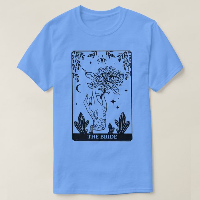 Camiseta Boho Moon Sister The Bride Tarot Card Witch Hand H (Frente do Design)