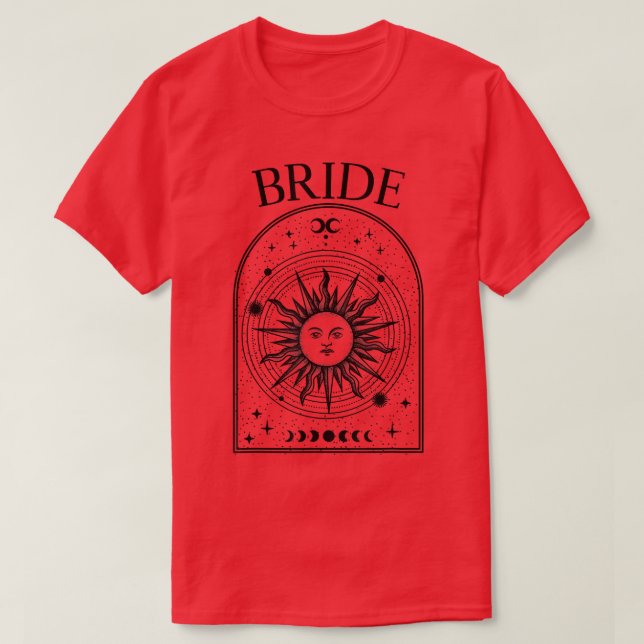 Camiseta Boho Mystic Tarot Celestial Bachelorette Brid (Frente do Design)