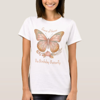 Camiseta Boho Outono Abóbora Borboleta Aniversário