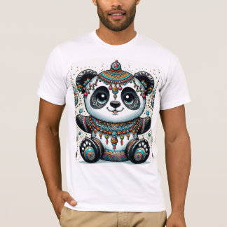 Camiseta "Boho Panda Majestade - Arte Tribal Itrícia"