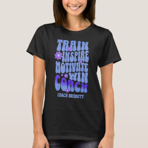 Camiseta Boho personalizado Melhor treinador inspira vitóri