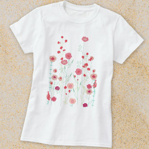 Camiseta Boho Plymouth Wild Flowers Moderna Pintura