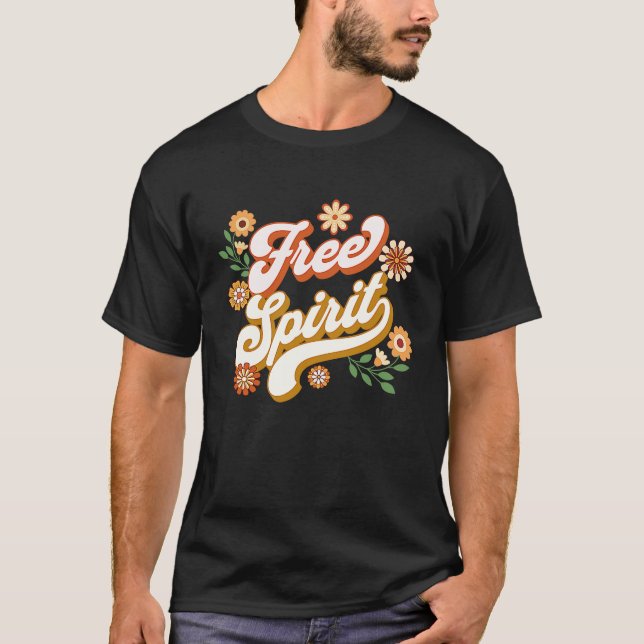 Camiseta Boho Positive Afirmation Free Spirit Retro 60s 80 (Frente)
