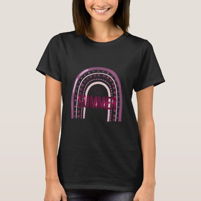 Camiseta Boho preto roxo feminino (Frente)