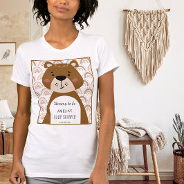 Camiseta Boho Rainbow Bear Mommy To Be Baby Shower Look