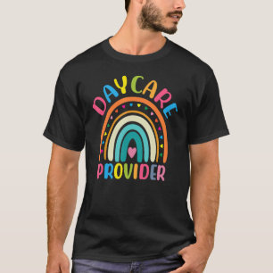 Camiseta Boho Rainbow Daycare Provider Apreciação do Profes