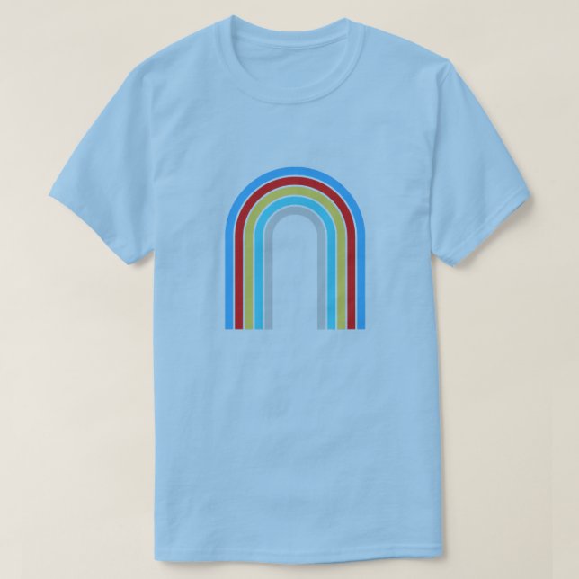 Camiseta Boho Rainbow, feminino (Frente do Design)