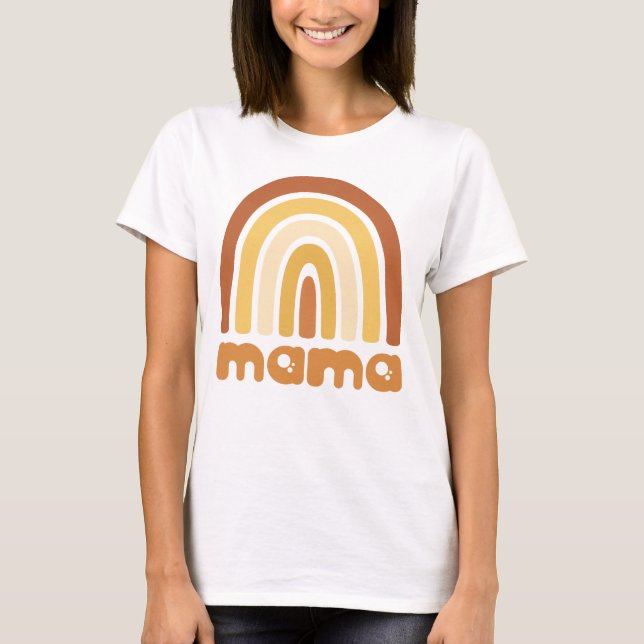 Camiseta Boho Rainbow Mama Tshirt (Frente)