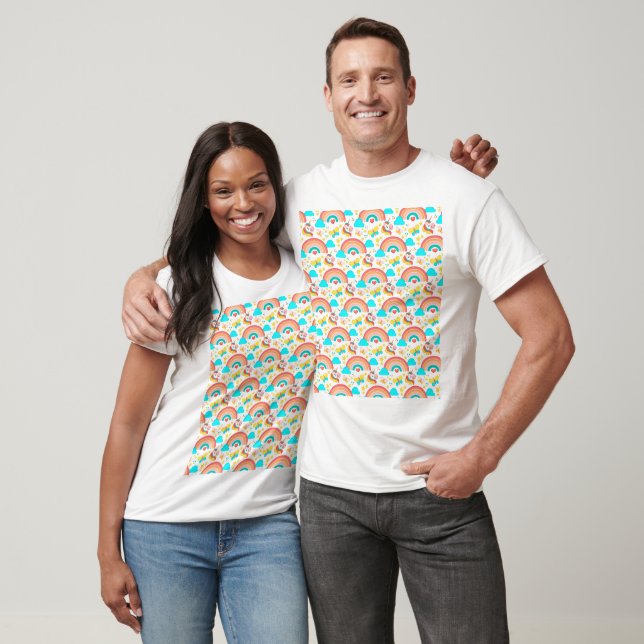 Camiseta Boho Rainbow Pattern (Unissex)