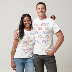 Camiseta Boho Rainbow Pattern