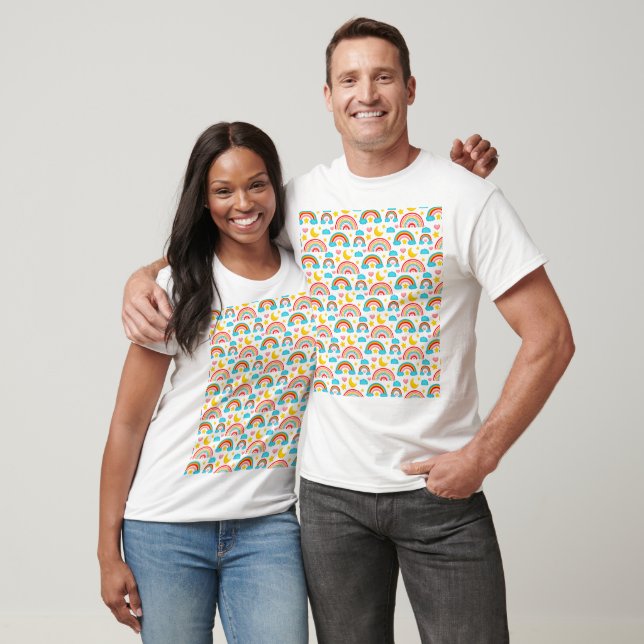 Camiseta Boho Rainbow Pattern (Unissex)