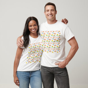 Camiseta Boho Rainbow Pattern