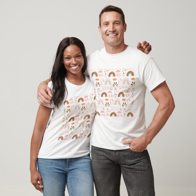 Camiseta Boho Rainbow Pattern (Unissex)