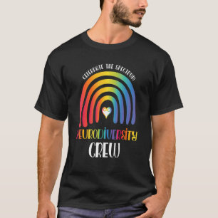 Camiseta Boho Rainbow Proud Crew Neurodiversity Family Matc
