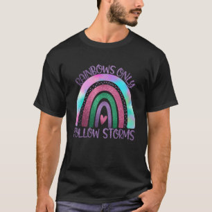 Camiseta Boho Rainbow Rainbows Apenas Siga Tempestades Gráf