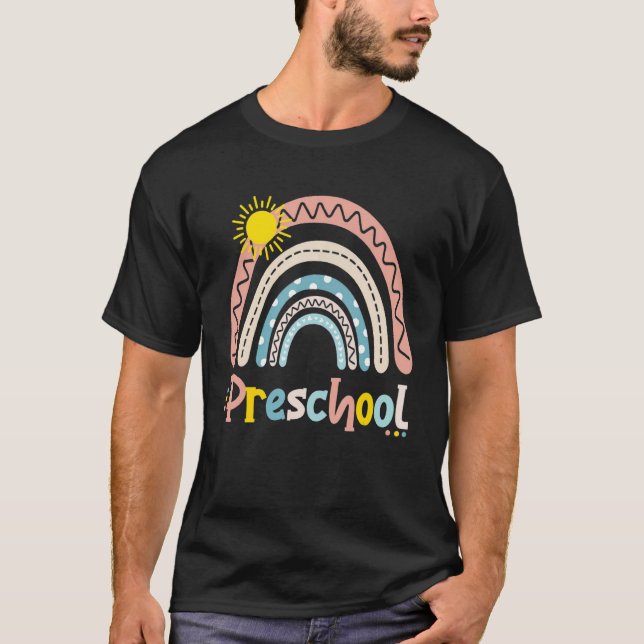 Camiseta Boho Rainbow Sunshine Preschocolates Professores (Frente)