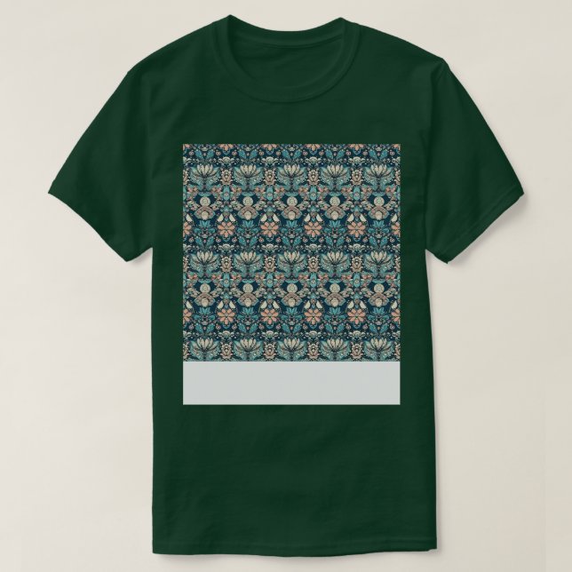 Camiseta Boho Seamless Pattern Bohemian Hippie Gypsy Flower (Frente do Design)