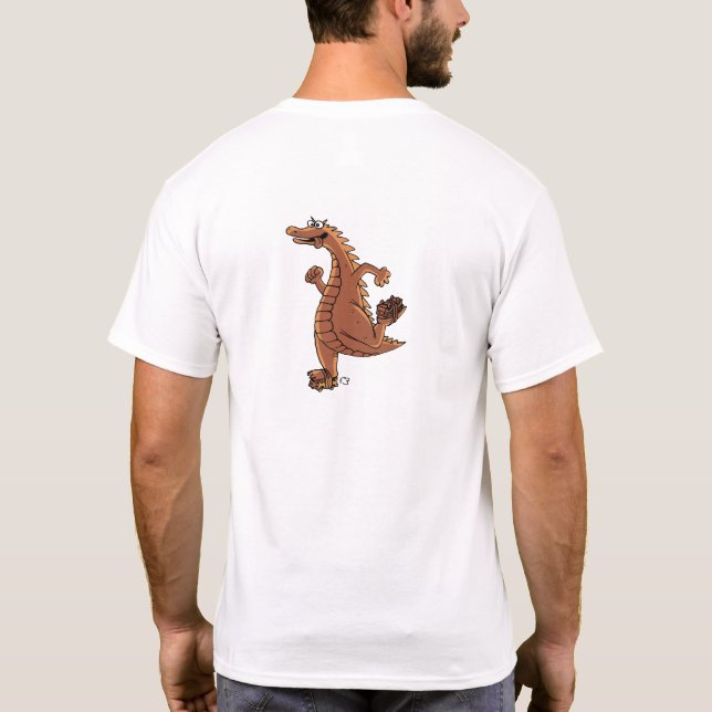 Camiseta boho soft design Godzilla (Verso)