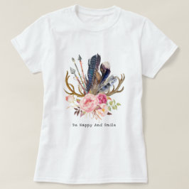 Camiseta Boho Style Design feminina personalizável T-Shirt