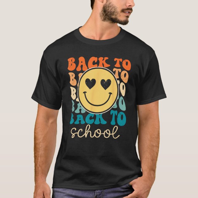 Camiseta Boho Style Groovy Smile Back to School (Frente)