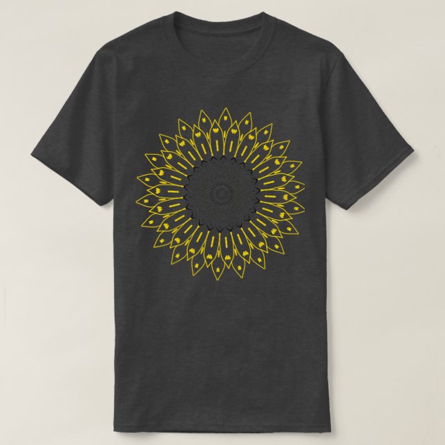 Camiseta Boho Sunflower Mandela (Frente do Design)