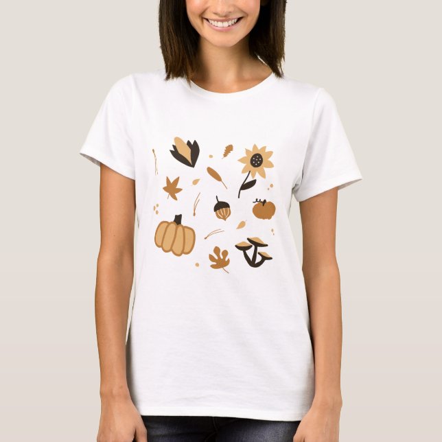 Camiseta Boho Temático de Outono (Frente)
