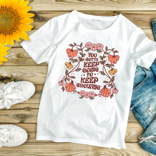 Camiseta Boho Tendência Floral Inspirador Motivacional