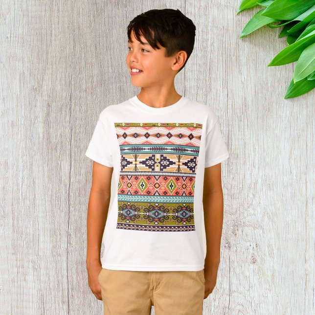 Camiseta Boho Tribal - Padrão Geométrico Sudoeste Aztec (Criador carregado)