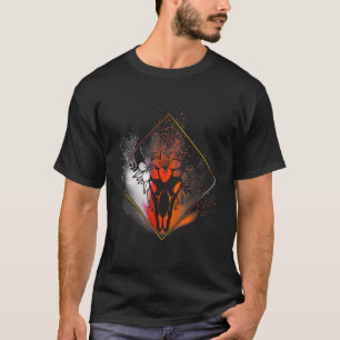 Camiseta Boho Vaca Flores Crônicas Diamond White Red Orange