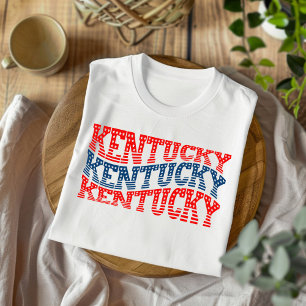 Camiseta Boho Vermelha e Azul Patriótica do Kentuc