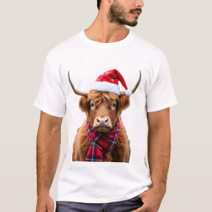 Camiseta Boho Xmas Natal Vaca das Terras Altas (2)