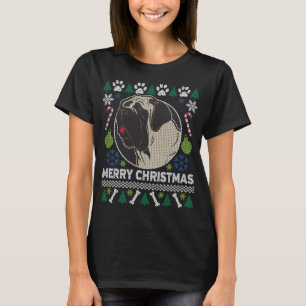 Camiseta Boi Mastiff Cachorro Raça Feia De Natal