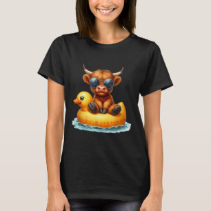 Camiseta Boia de piscina de pato de vaca das Terras Altas f