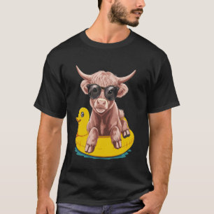 Camiseta Boia de piscina de pato de vaca das Terras Altas f