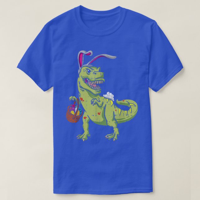 Camiseta Boias de Páscoa de Bunny Dinosaur (Frente do Design)