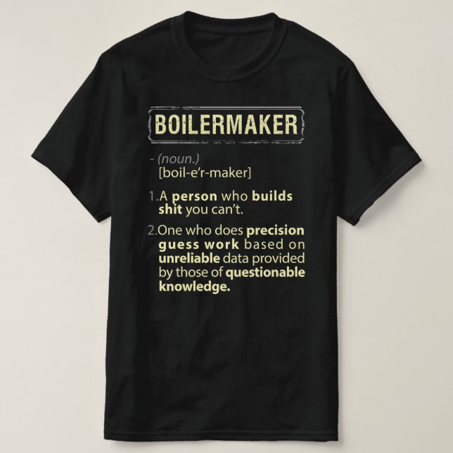 Camiseta Boilermaker Real American Definition (Frente do Design)
