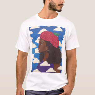Camiseta Boina T branco da framboesa do gajo