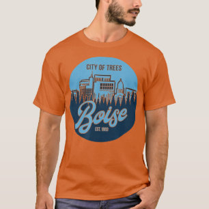 Camiseta Boise City of Trees Idaho Skyline