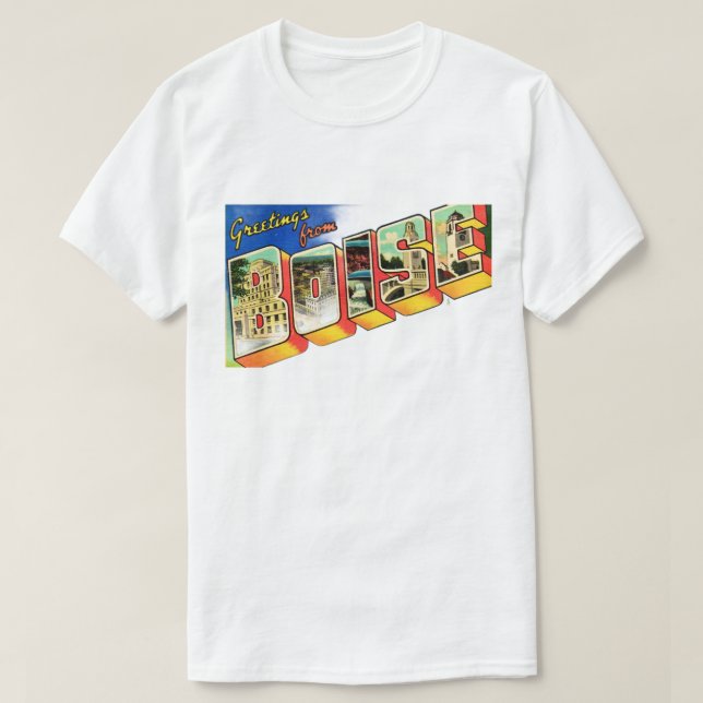 Camiseta Boise Idaho Fade-out T Shirt (Frente do Design)