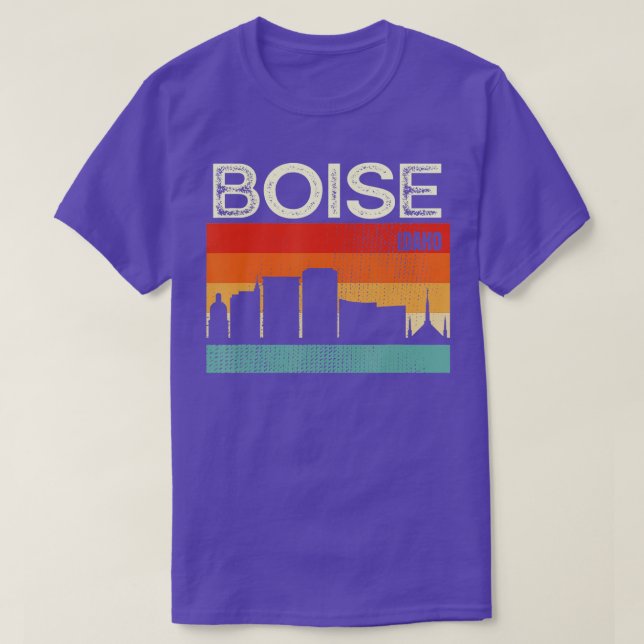Camiseta Boise Idaho Town Skyline  (Frente do Design)