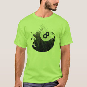 CAMISETA BOLA 8 CORRMOÍDA E ENVELHECIDA