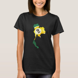 Camiseta Bola 9 sortuda em forma da Tailândia