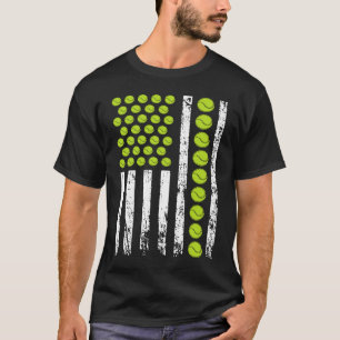 Camiseta Bola Atlética de Bandeira Tênis desportiva america