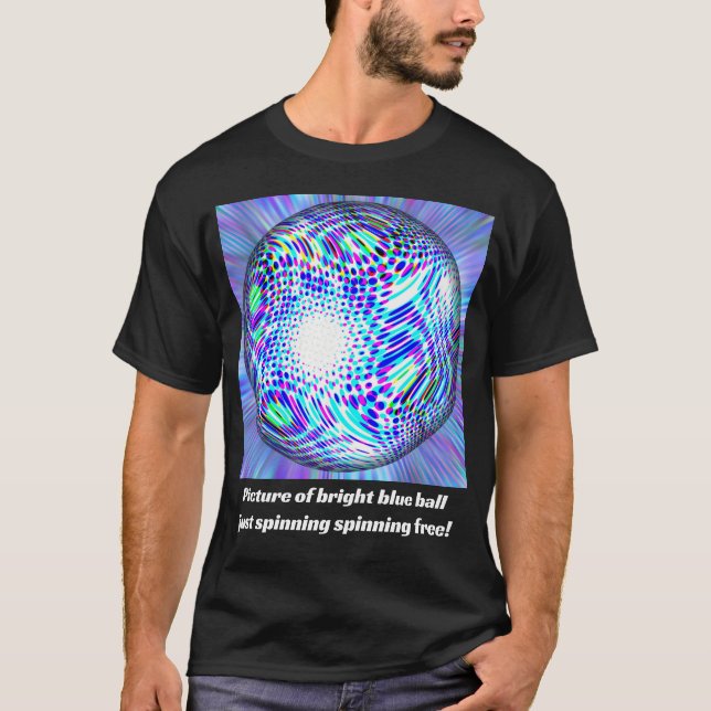 Camiseta Bola azul-clara (pode alterar as palavras) (Frente)