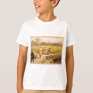 Camiseta Bola Base de Tempo Antigo