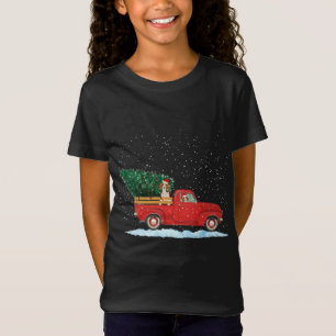Camiseta Bola Bela Com Vintage Red Pickup Christma