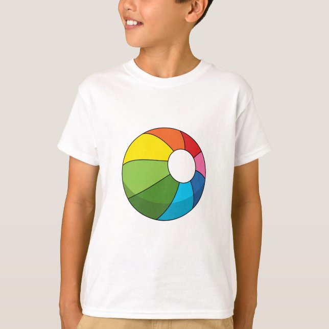 Camiseta Bola Colorida de Praia (Frente)