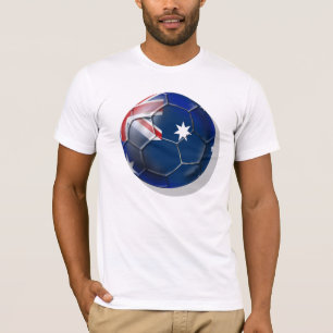 Camiseta Bola da bandeira da onça dos fãs de futebol de
