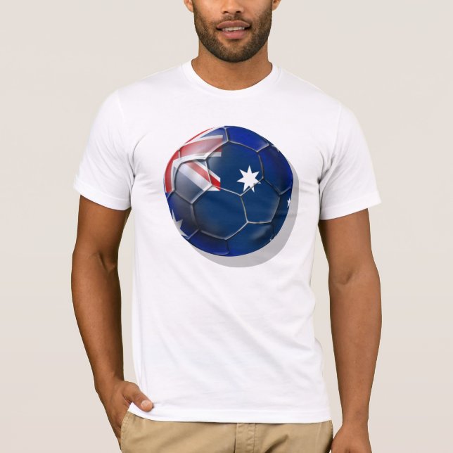 Camiseta Bola da bandeira da onça dos fãs de futebol de (Frente)