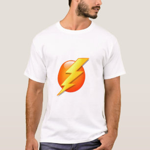 Camiseta Bola da laranja do ícone do relâmpago